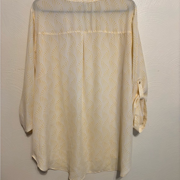 Cato Light Yellow Patterned Blouse - Picture 8 of 8
